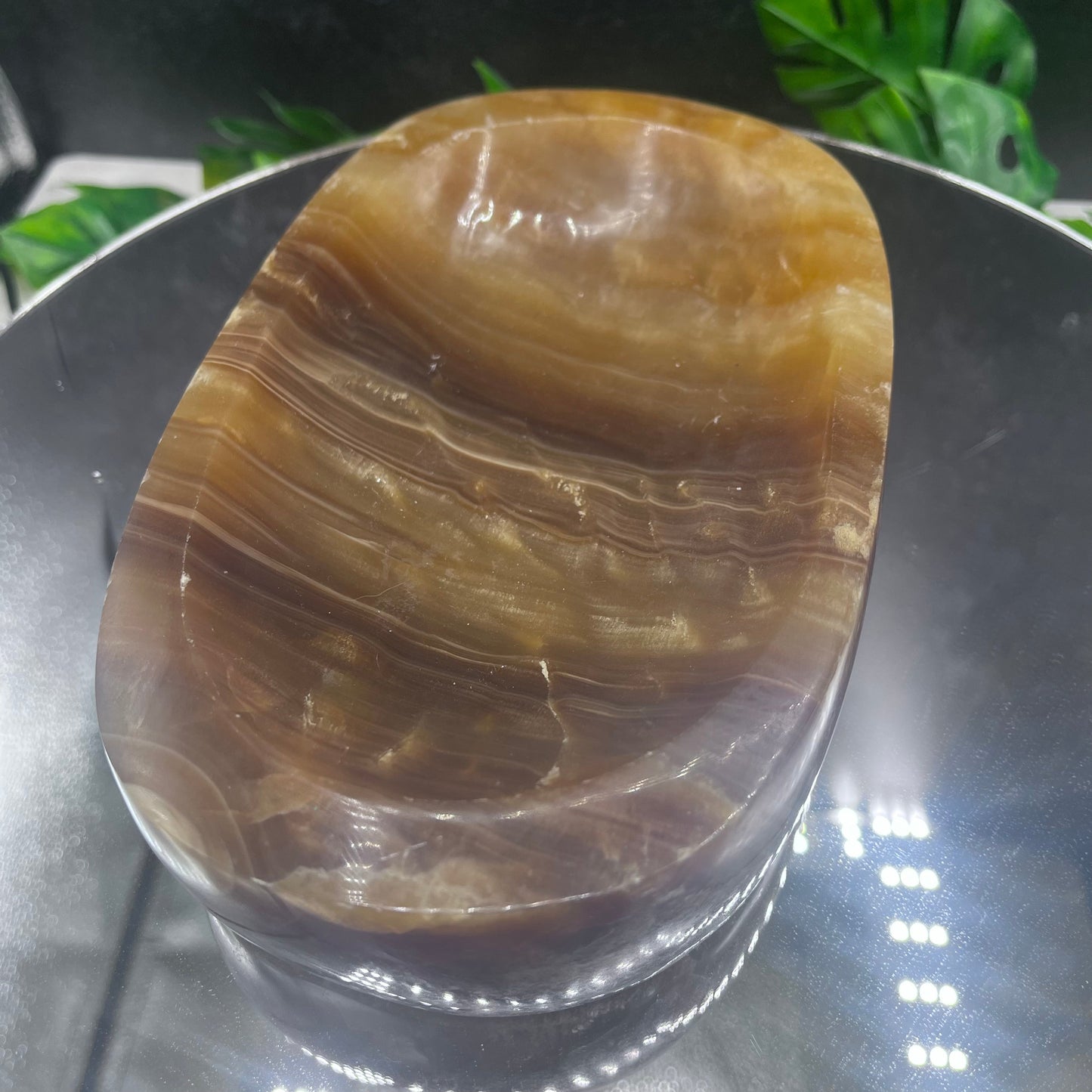 Large Honey Calcite Bowl