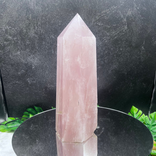 Chunky Rose Quartz Tower
