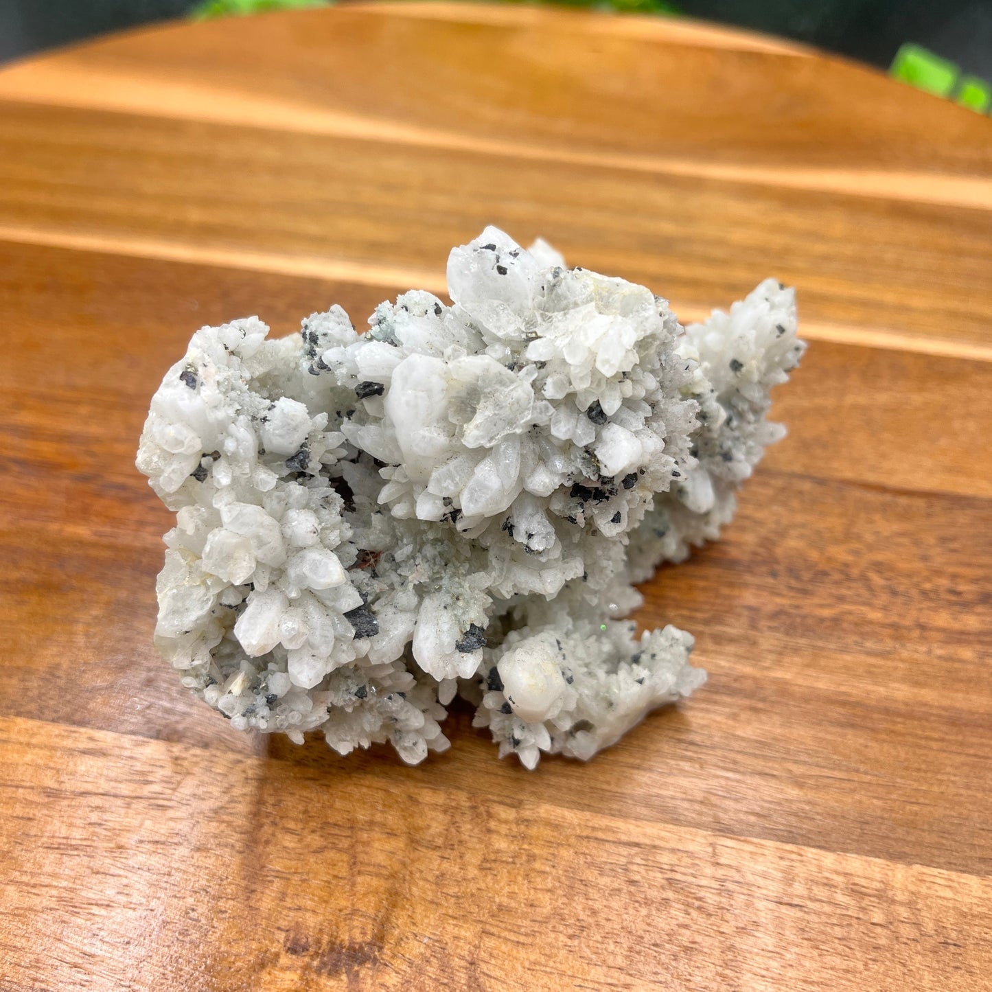 Calcite on Fluorite w/ Hematite and Pyrite