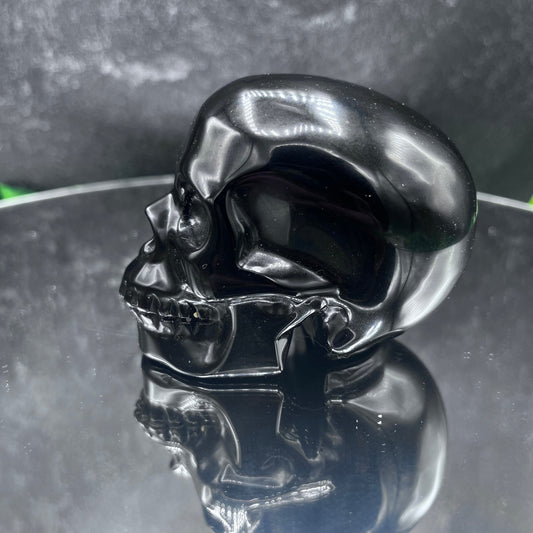 Small Black Obsidian Skull