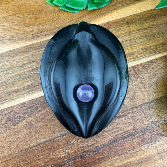 Black Obsidian Flower of Life