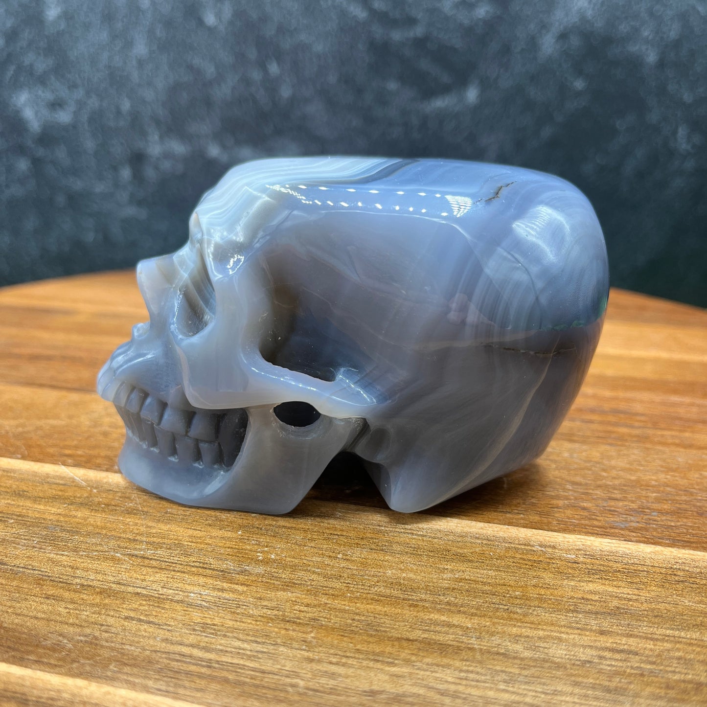 Agate Agate Flat Top Skull