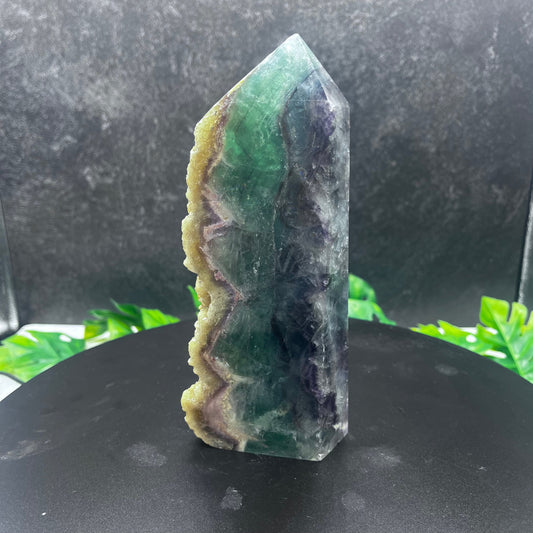 Rainbow Fluorite Slab Tower