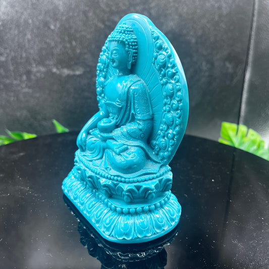 Blue Ivory Nut Seated Guanyin