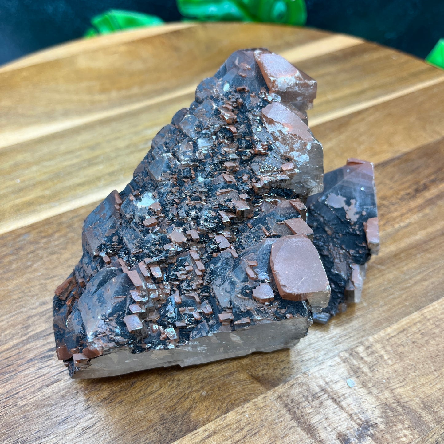 Red Hematite on Calcite