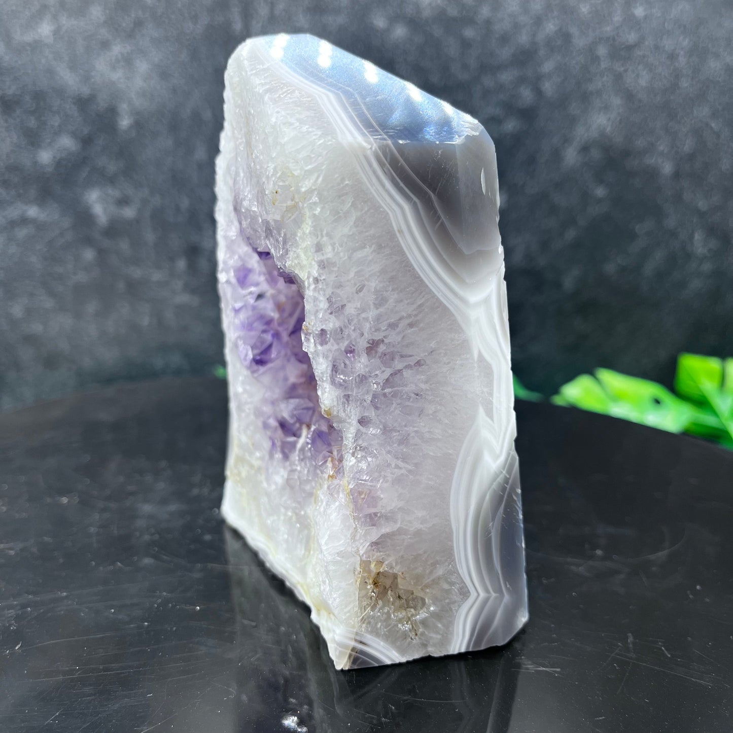 Amethyst in Orbicular Agate Tower