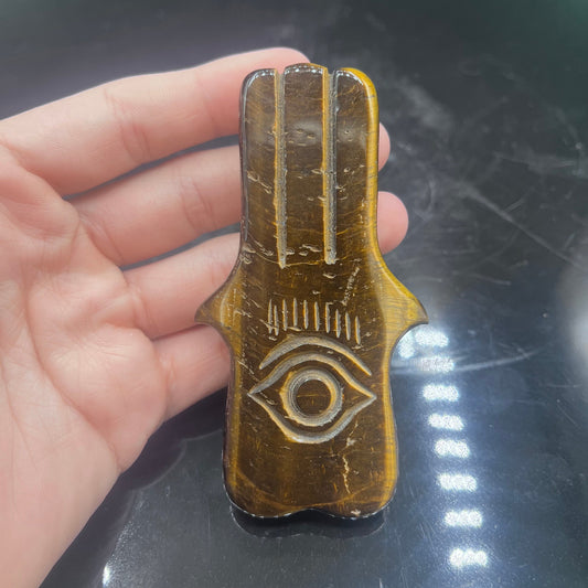 Tiger Eye Hamsa Evil Eye