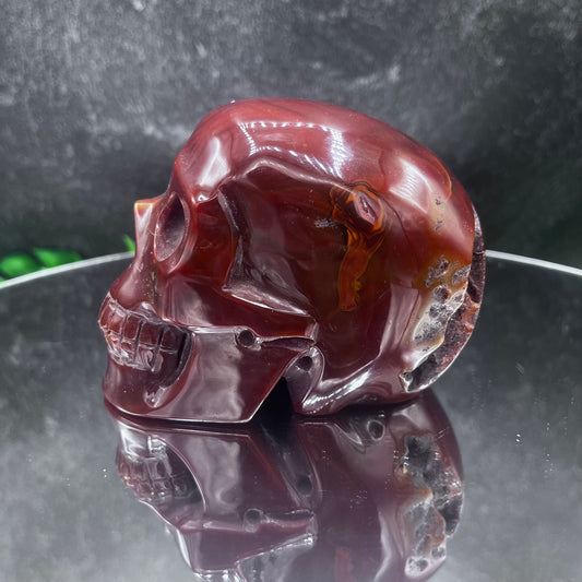 Carnelian Agate Skull