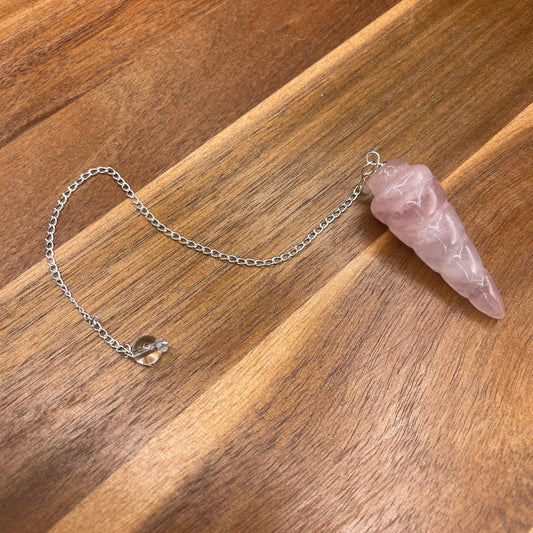 Rose Quartz Spiral Pendulum