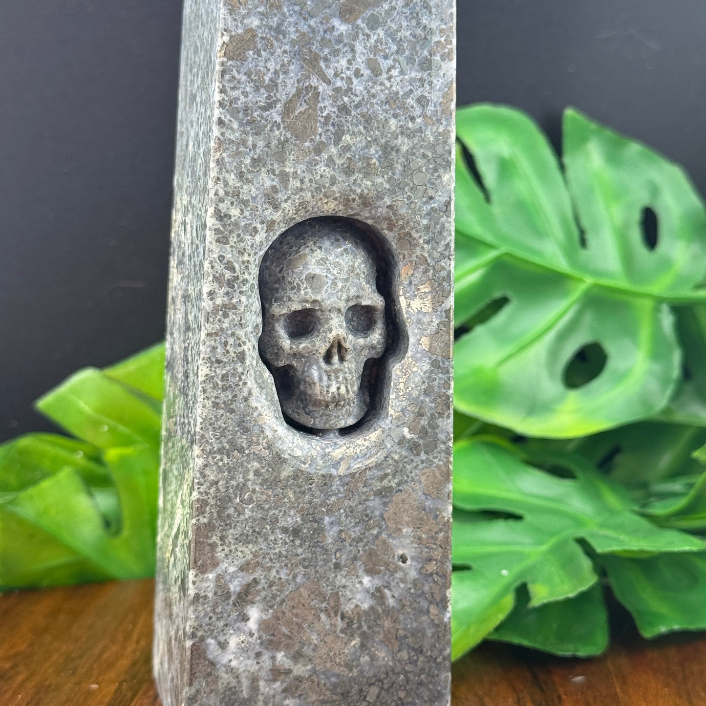 Marcasite in Agate Skull Tower