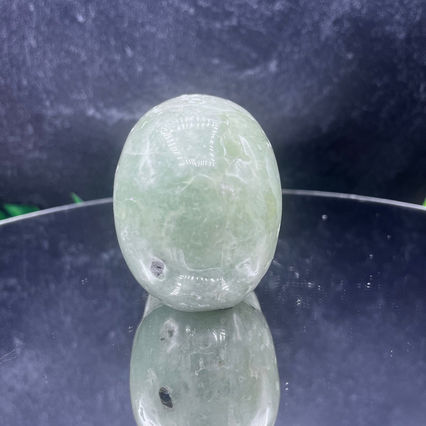 Prehnite Skull