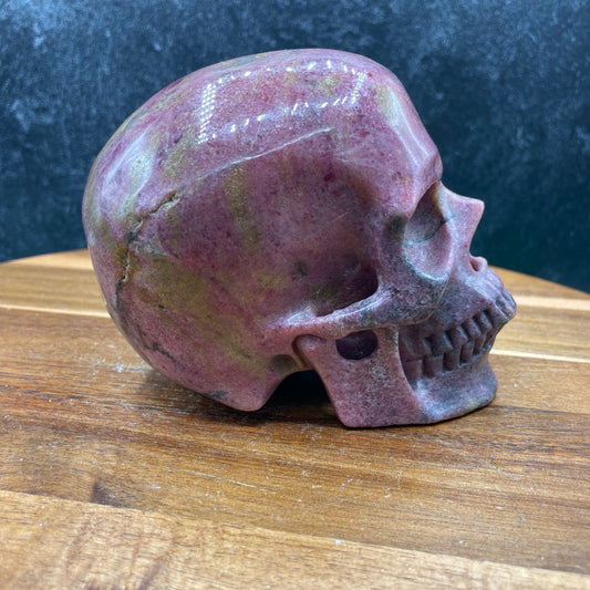 Pink Rhodonite Skull