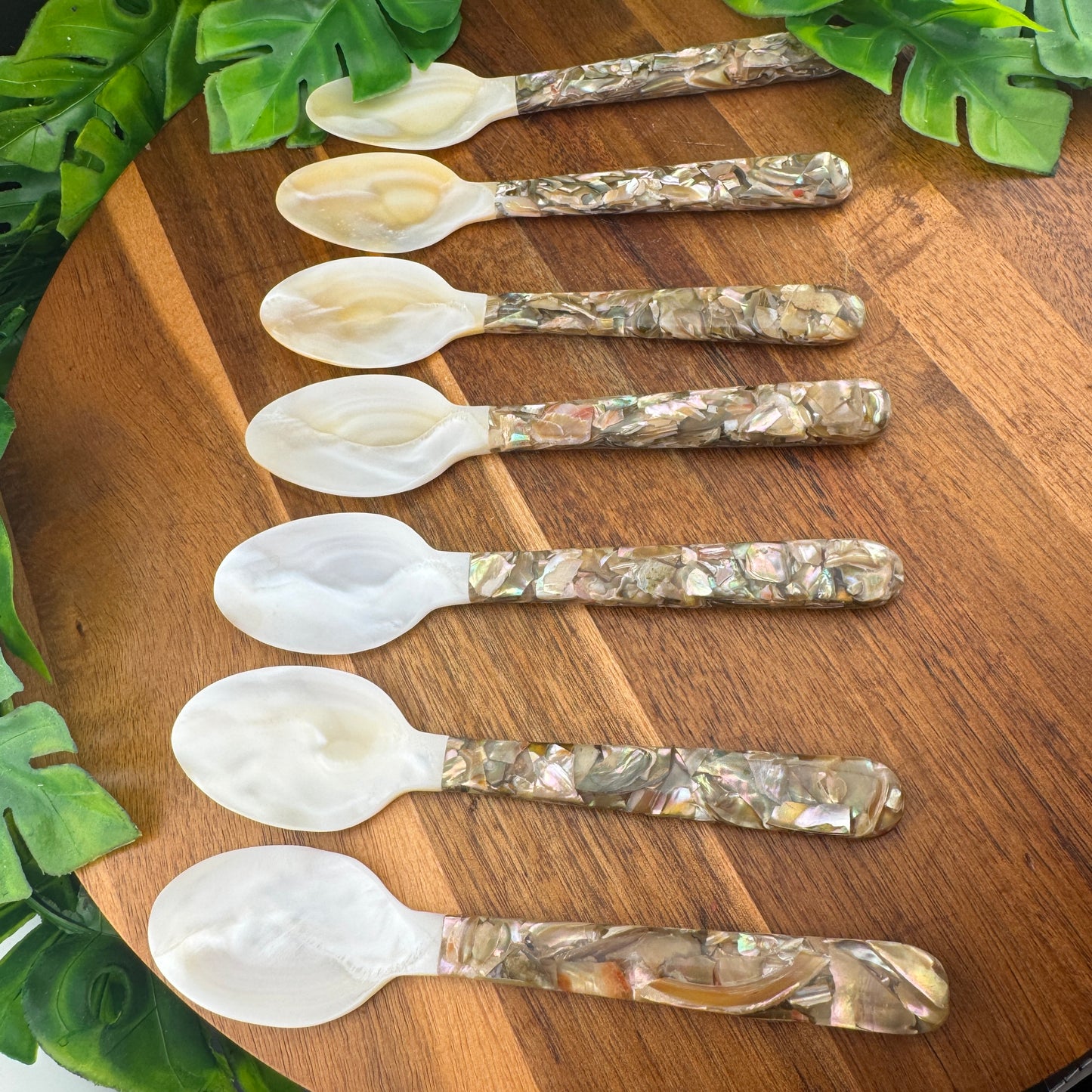 Mother of Pearl & Abalone Shell Ritual Spoon