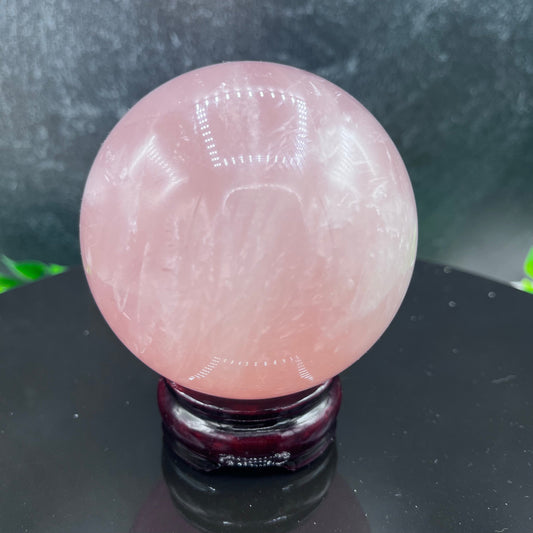 Deep Pink Rose Quartz Sphere