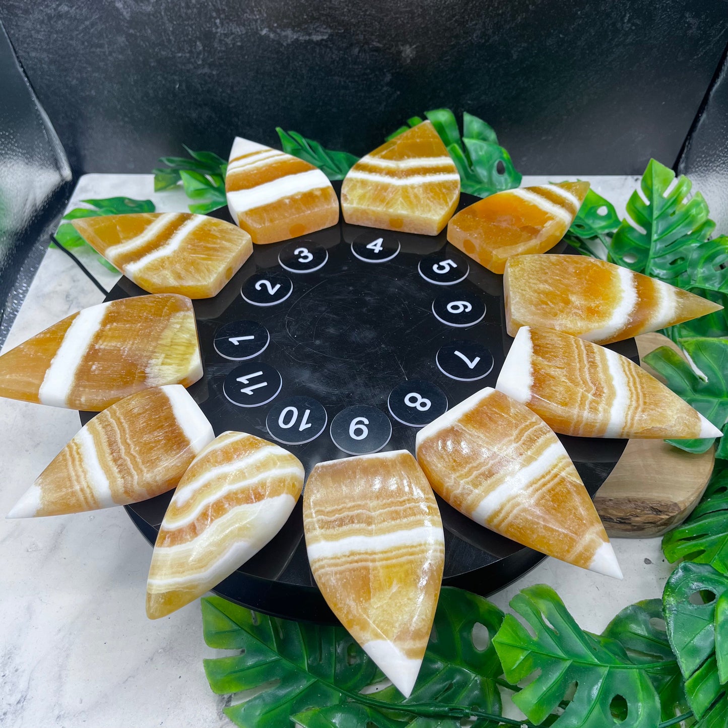 Banded Orange Calcite Flame