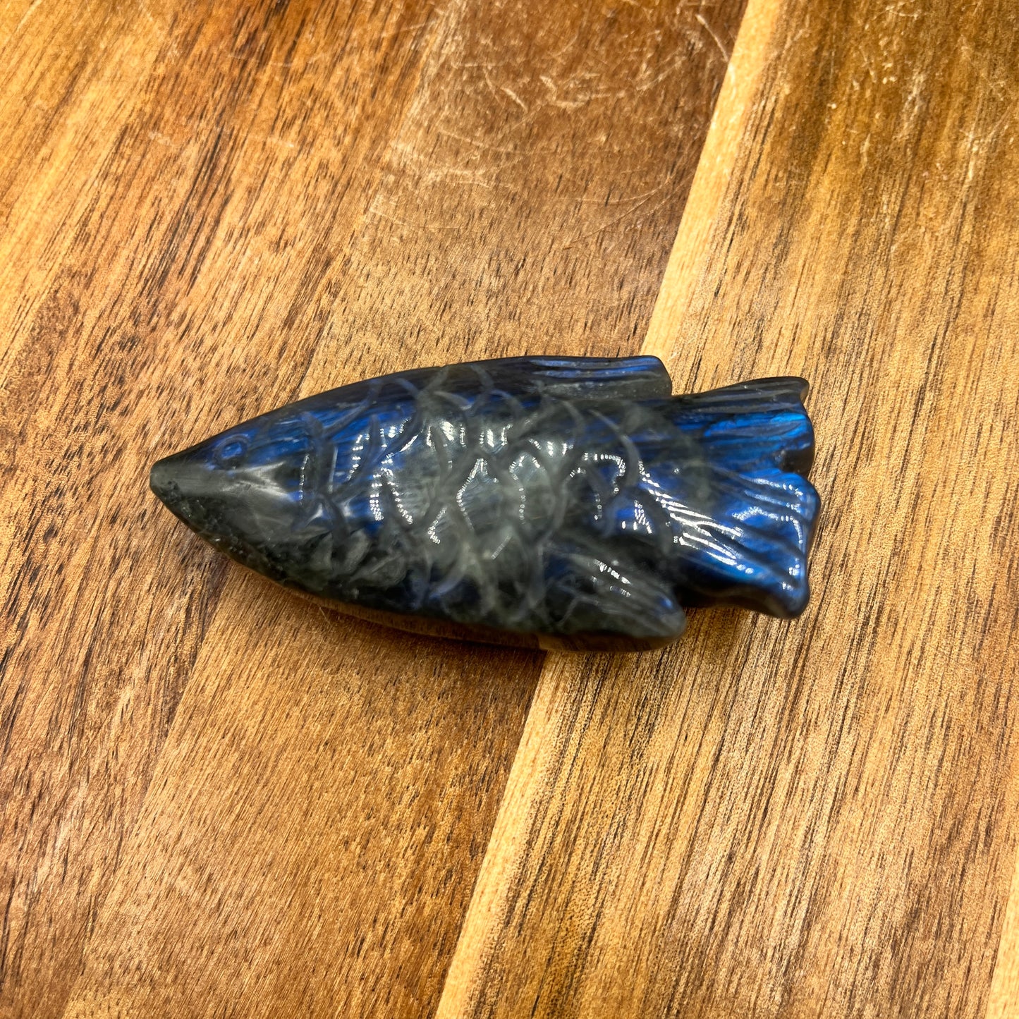 Blue Flash Labradorite Fish