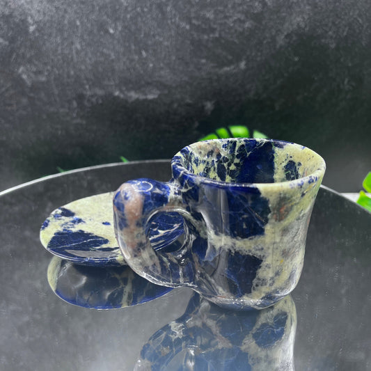 Sodalite Cup and Saucer