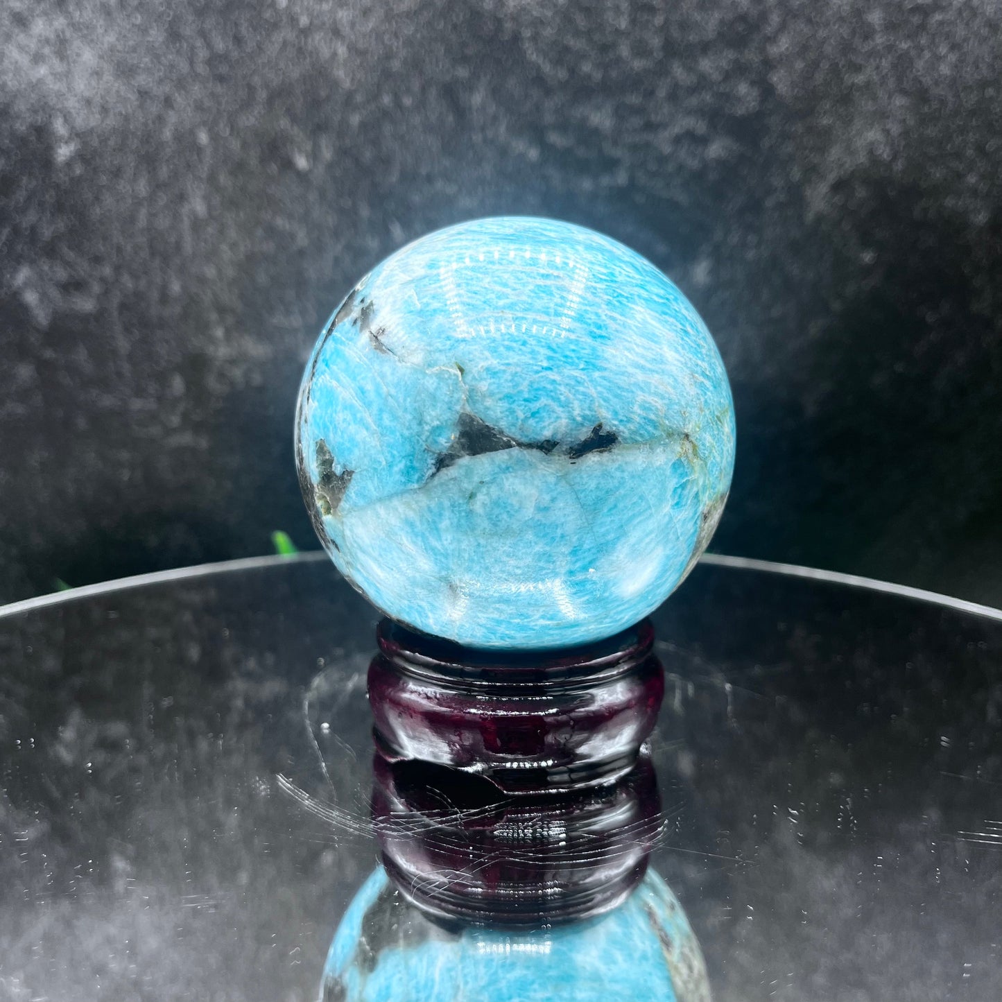 Smoky Quartz in Amazonite Sphere