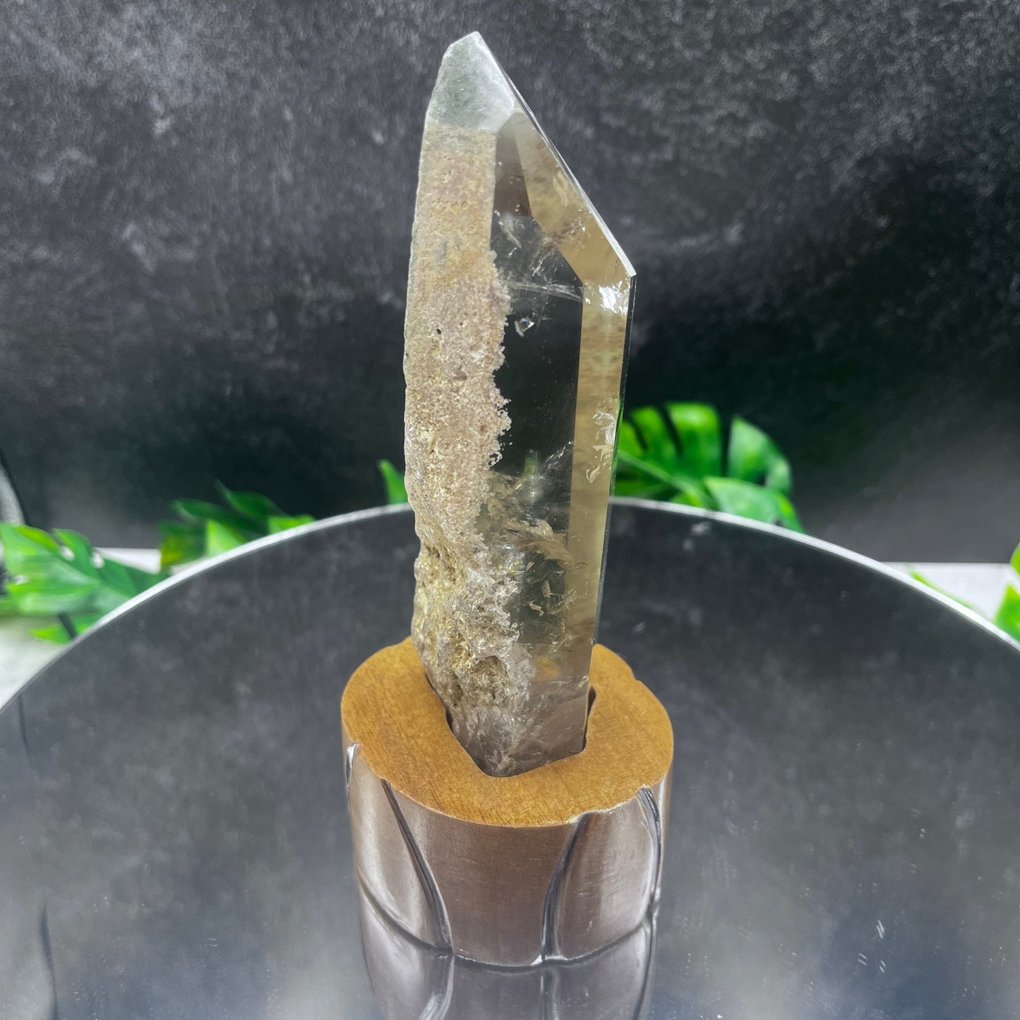 Clear Quartz Garden on Stand