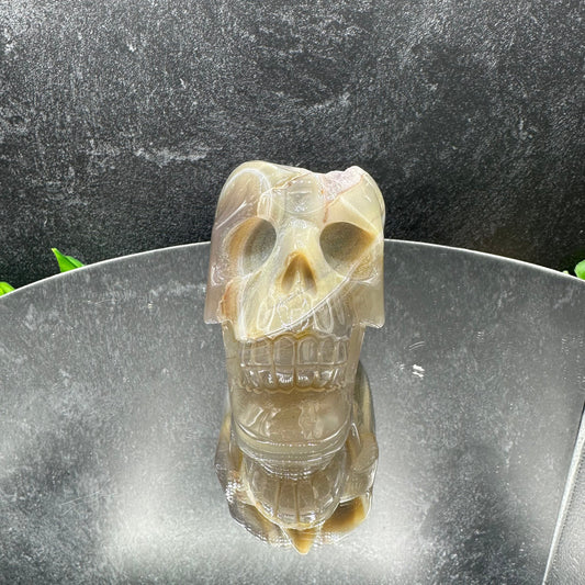 Amethyst Druzy Agate Skull