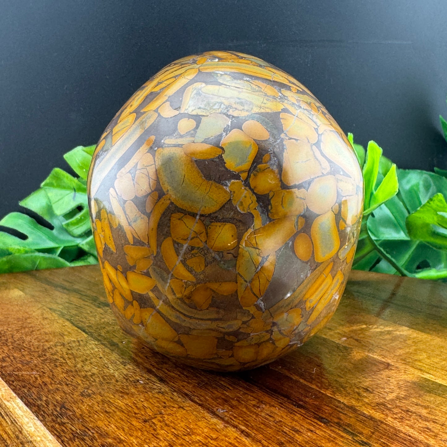 Bamboo Leaf Jasper Skull