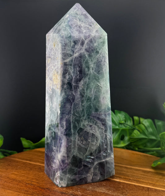 Chunky Rainbow Fluorite Tower