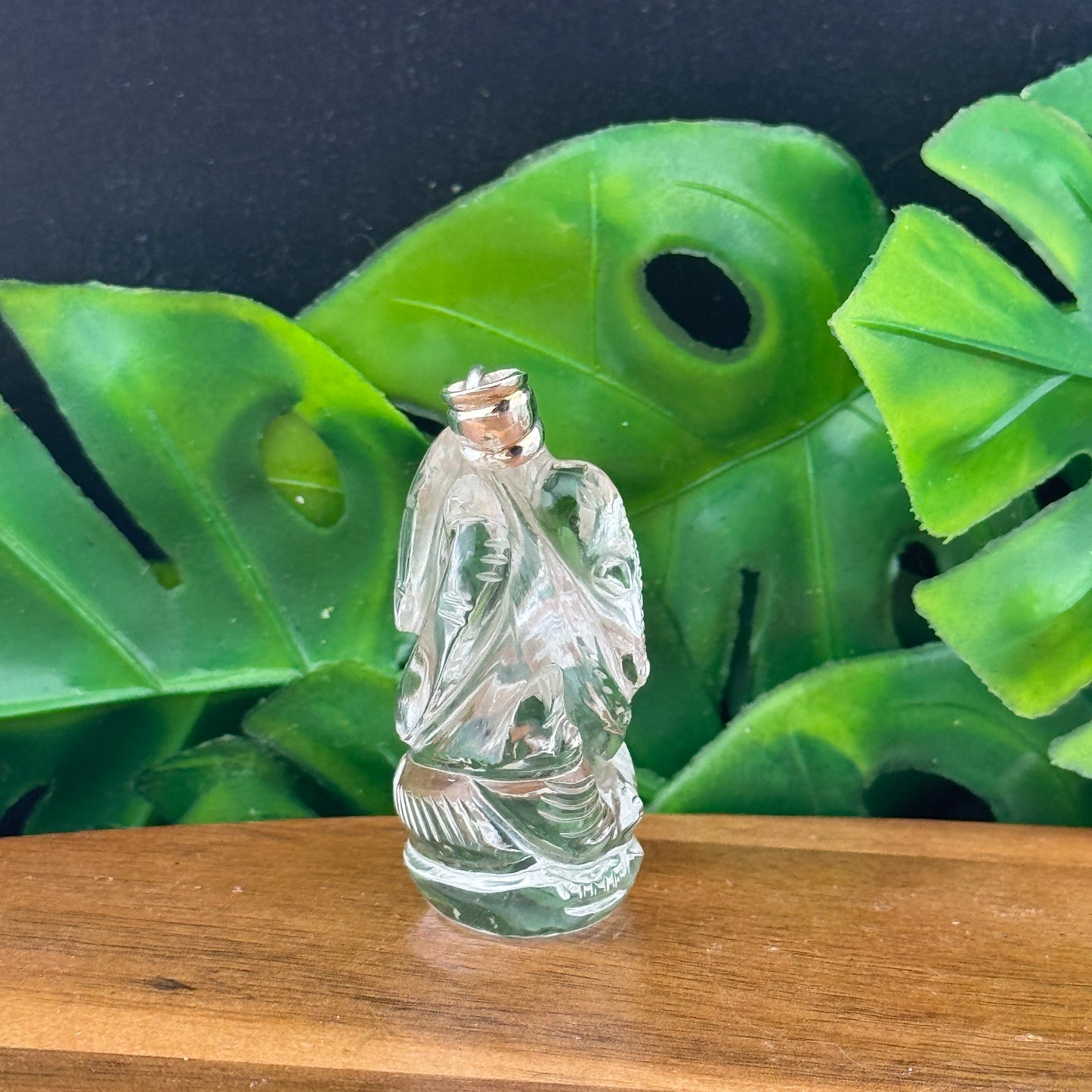Clear Quartz Ganesh Pendant