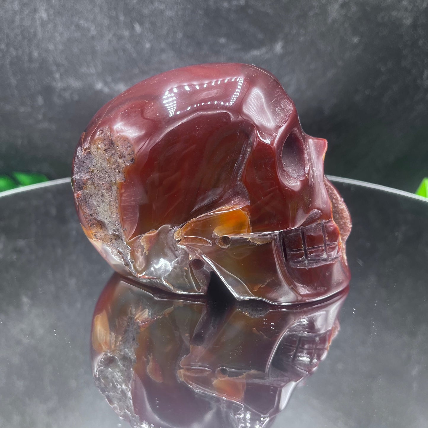 Carnelian Agate Skull