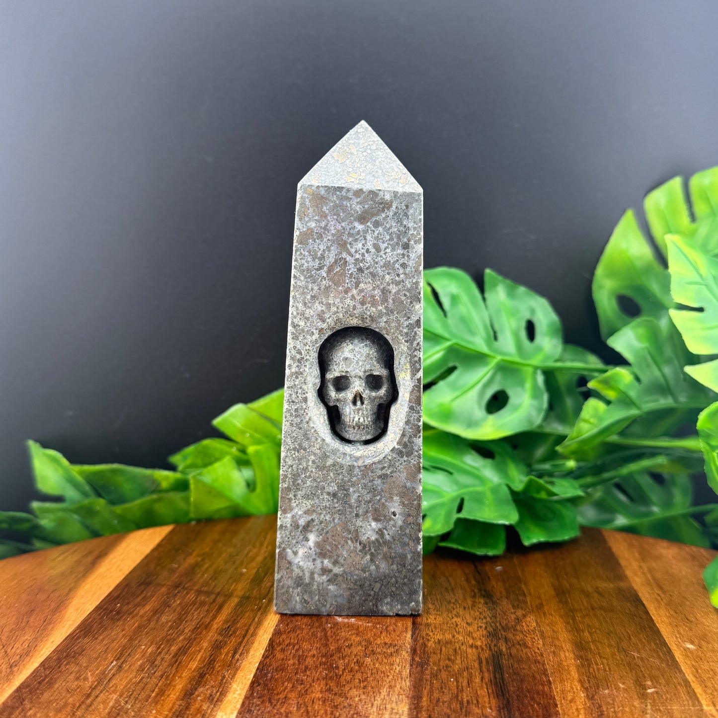 Marcasite in Agate Skull Tower