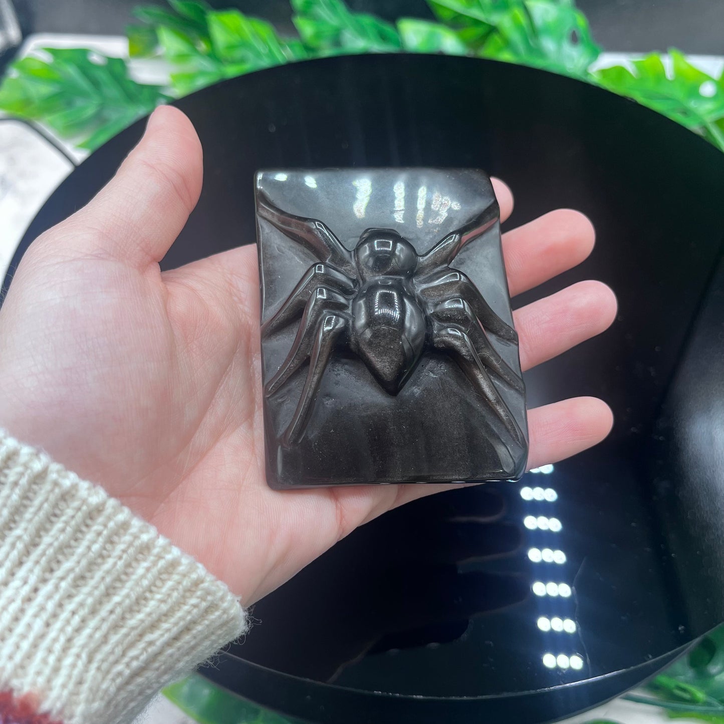 Silver Obsidian Spider
