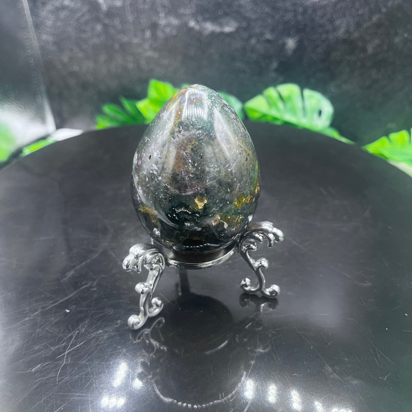 Moss Agate Egg