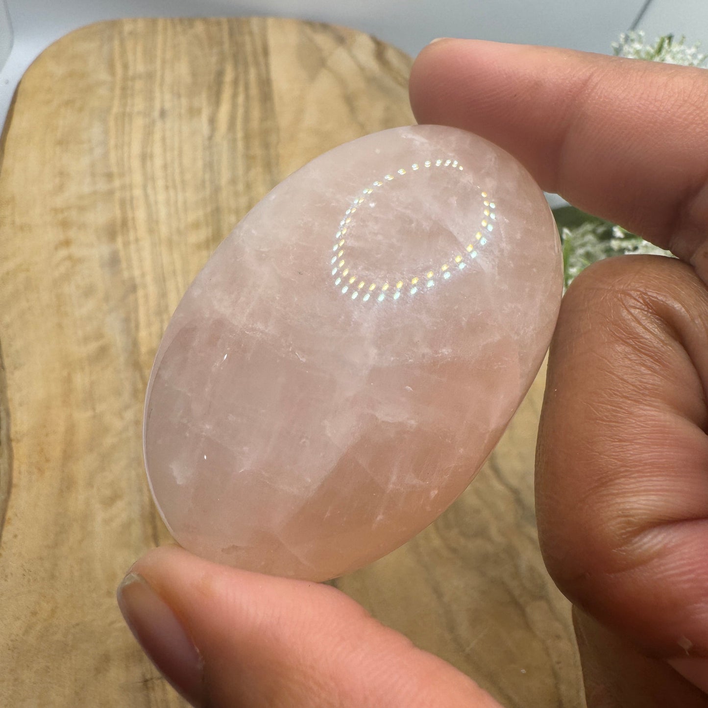 Rose Quartz Palm Stone