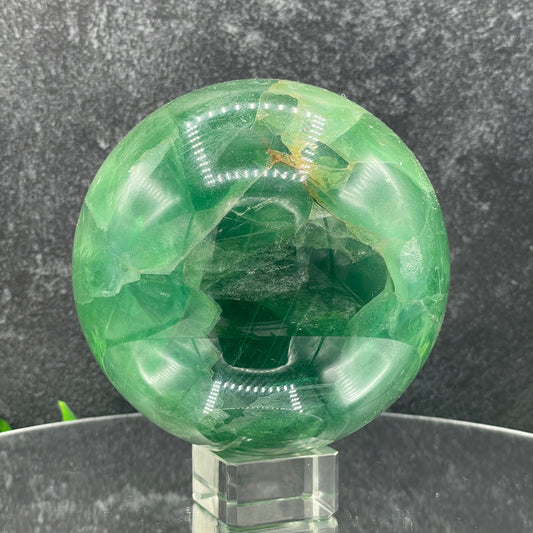Gemmy Green Fluorite Sphere