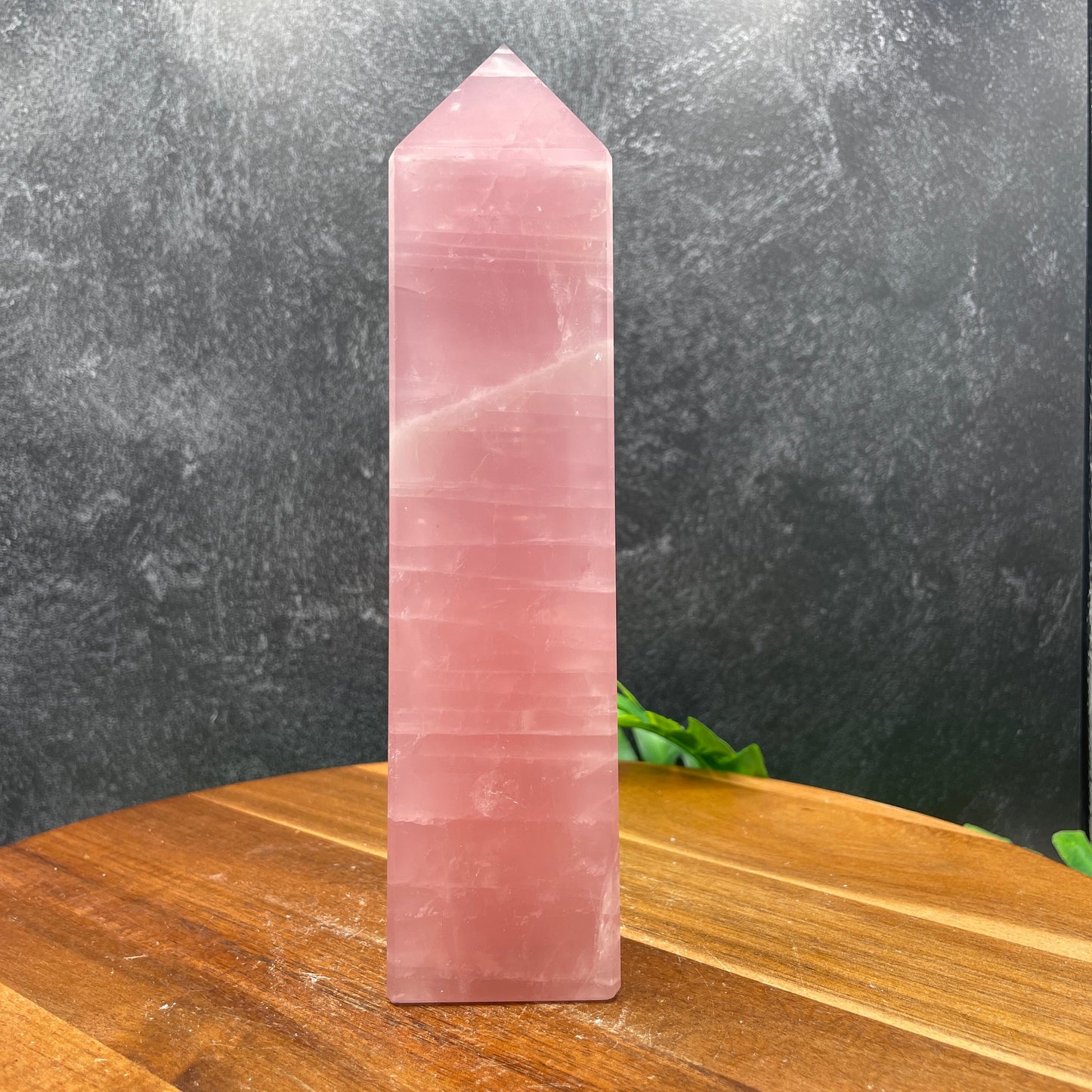 Deep Pink HQ Rose Quartz 4 Sided Tower