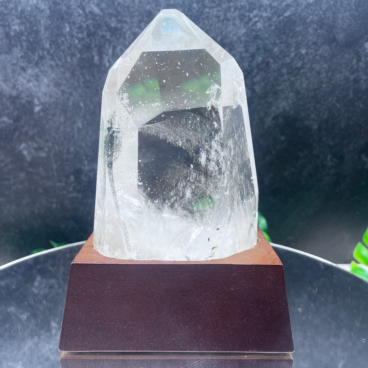Clear Quartz Point on Stand