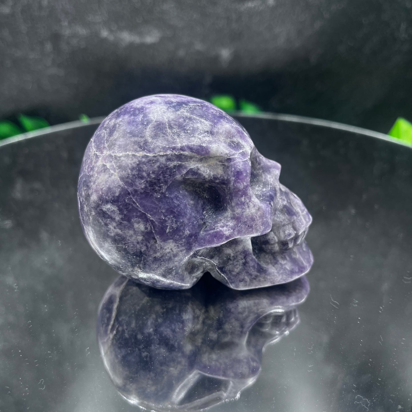 Lepidolite Skull