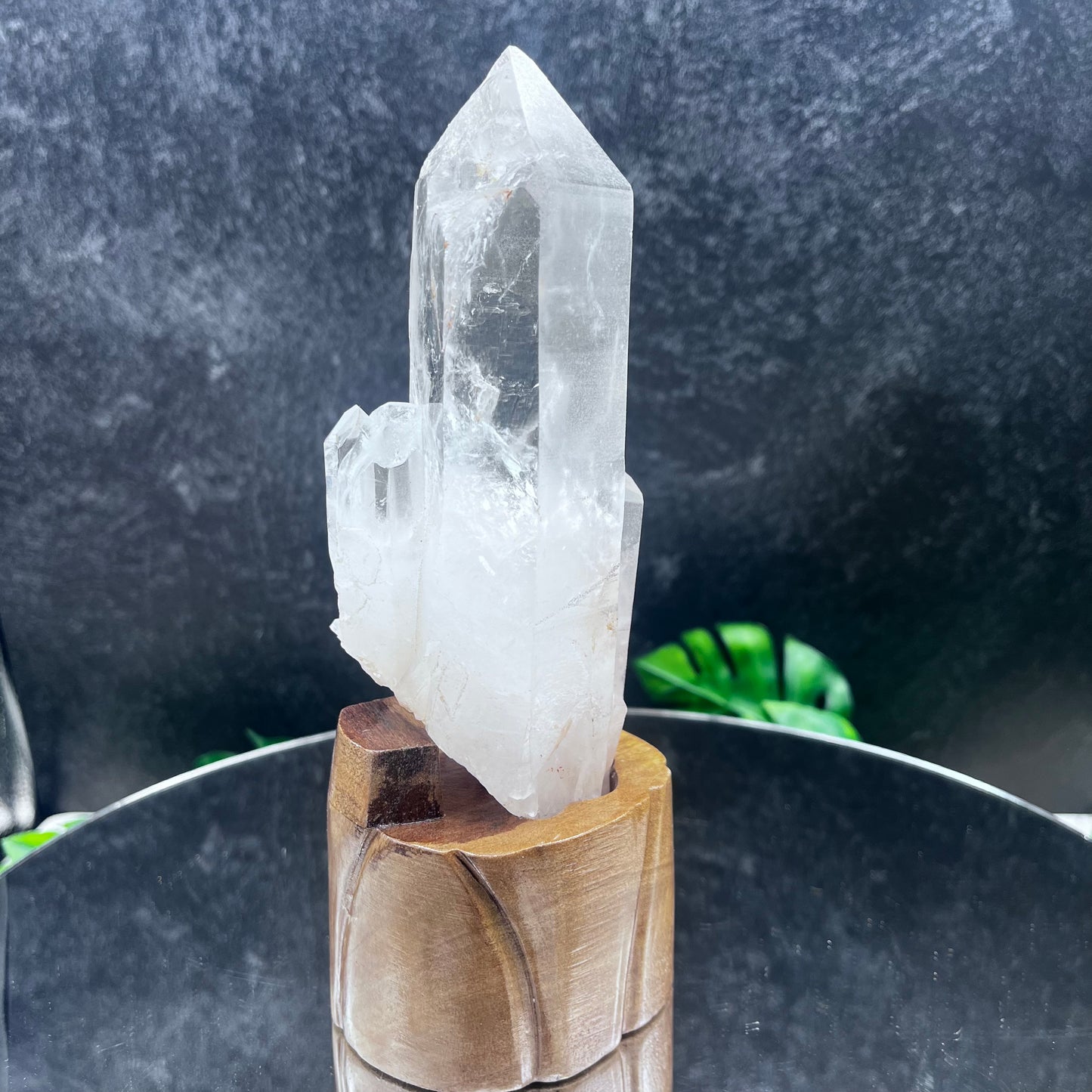 Clear Quartz Tower on Stand