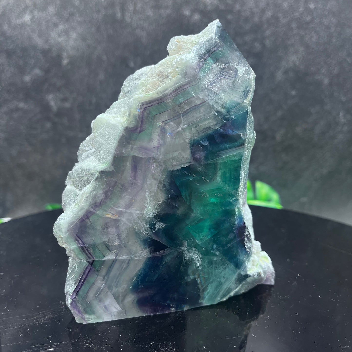 Rainbow Fluorite Slab Tower