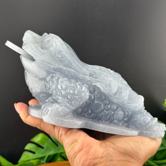 XL Angelite Money Toad