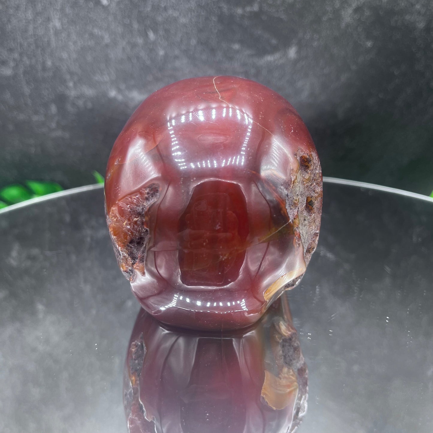 Carnelian Agate Skull