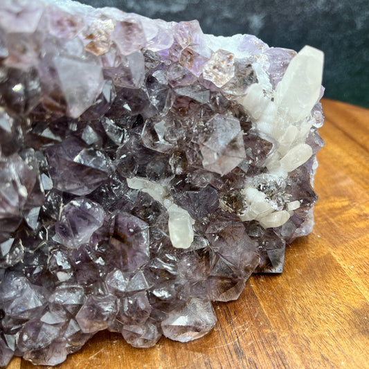 Calcite in Amethyst