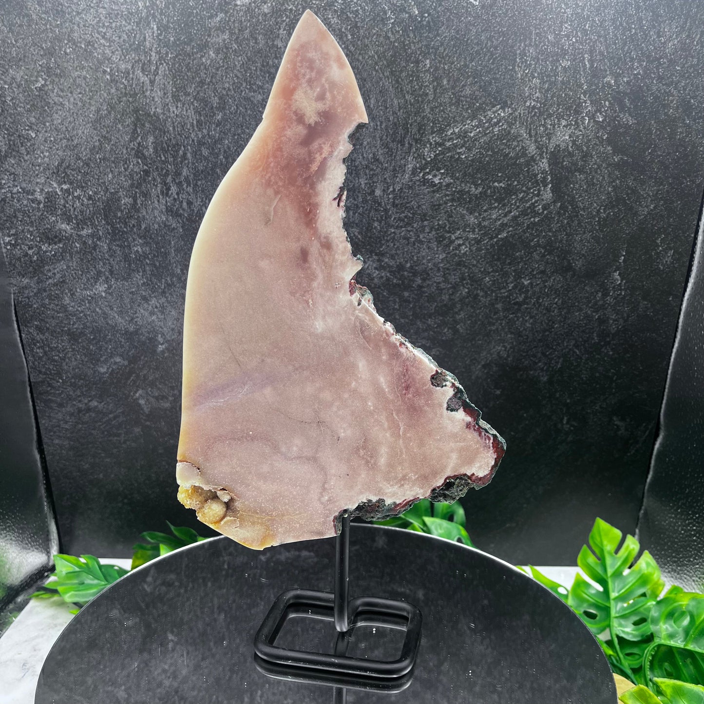 Pink Amethyst Shark Fin XL Freeform Carving