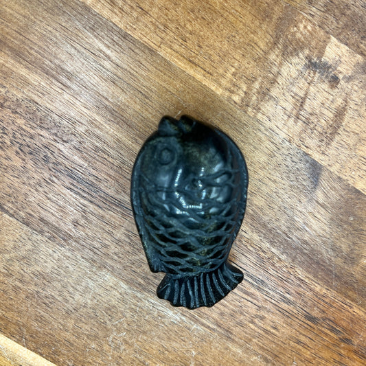 Gold Sheen Obsidian Small Fish Carving