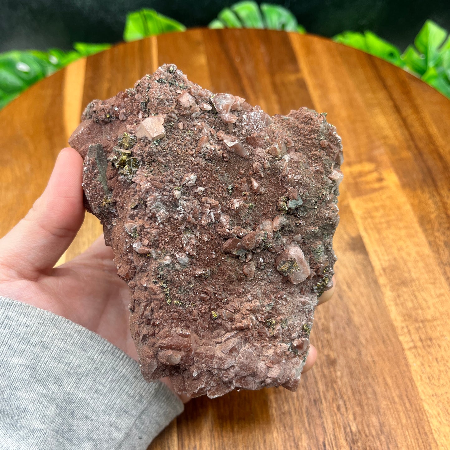 Red Hematite in Calcite and Quartz