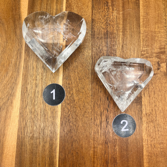 Clear Quartz Geometric Heart