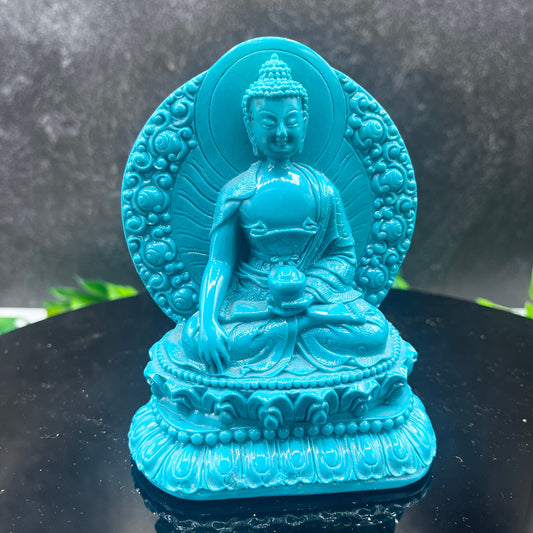 Blue Ivory Nut Seated Guanyin