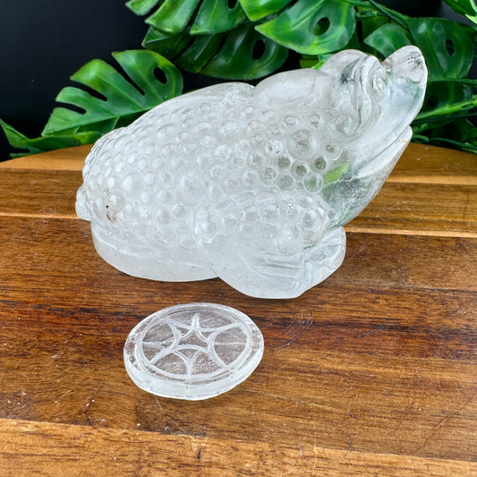 Clear Quartz Money Toad