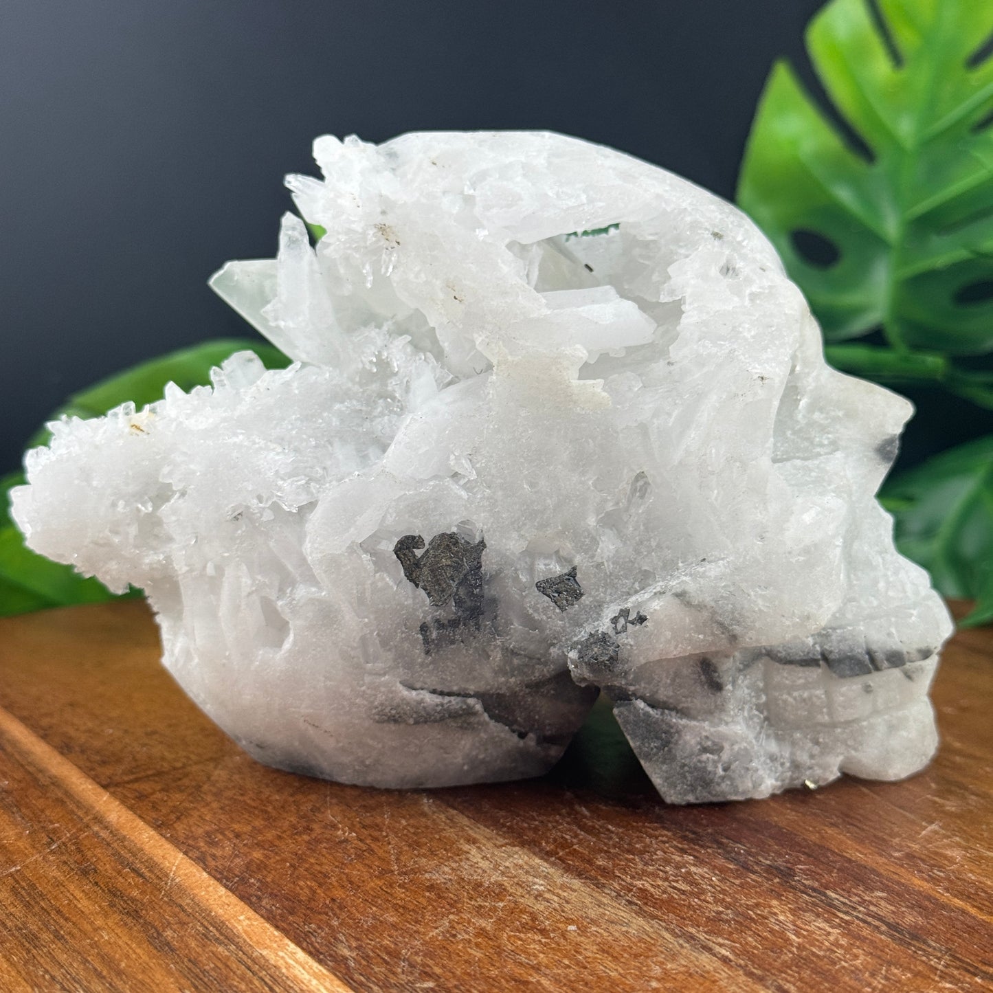 Clear Quartz Cluster Skull