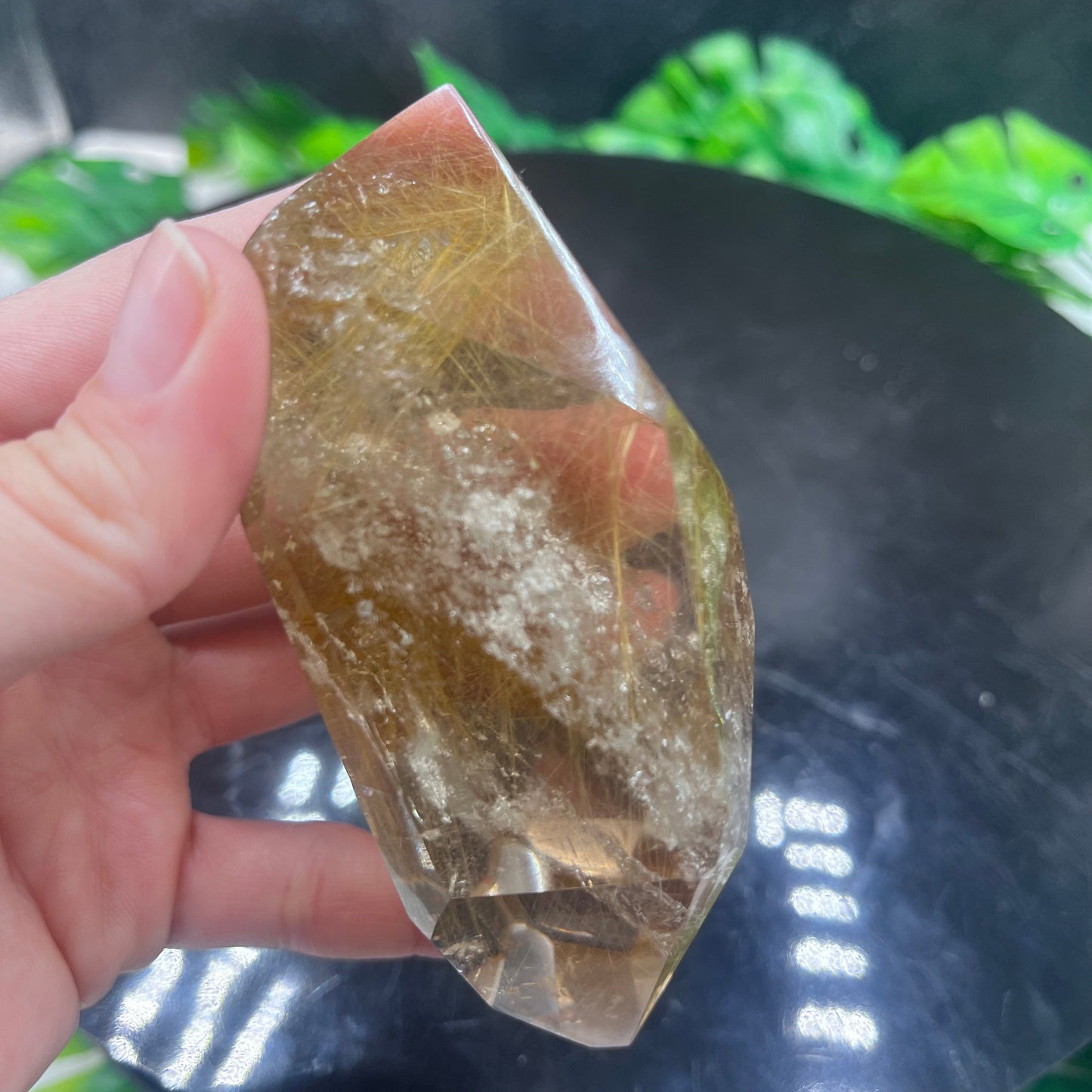 Gold Rutile in Quartz Freeform