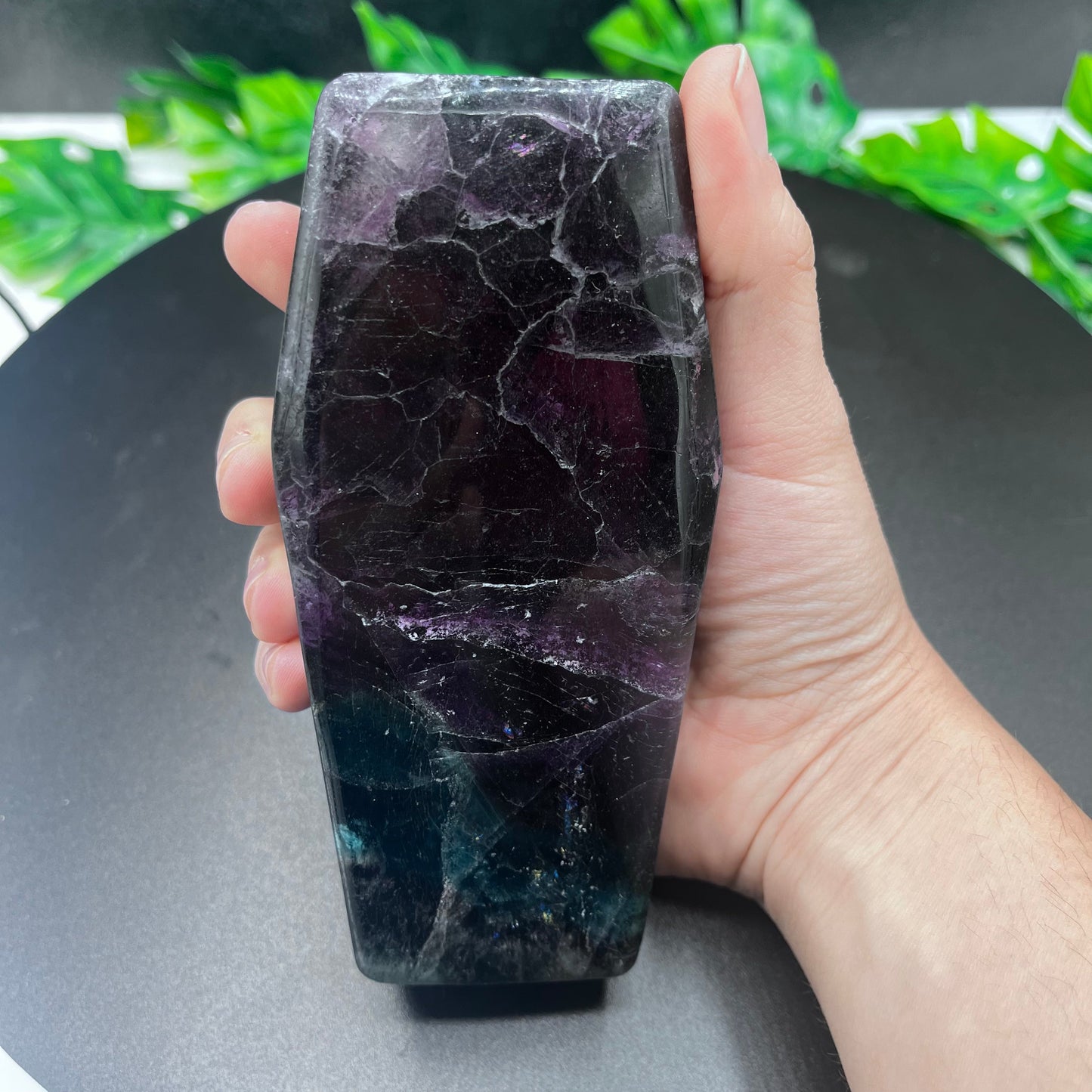 Rainbow Fluorite Coffin Bowl